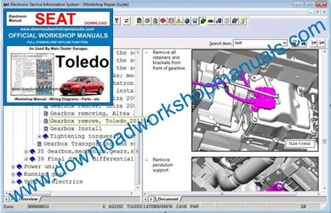 seat toledo repair manuals PDF
