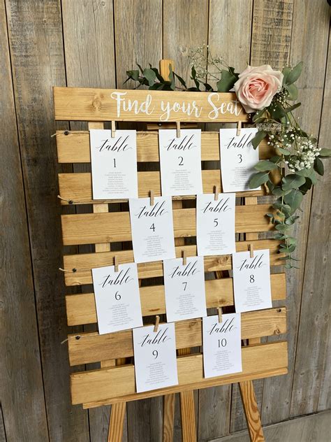 seating chart board