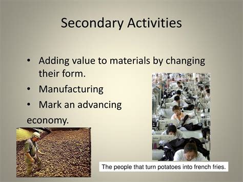 secondary economic activity definition