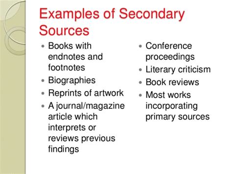 secondary source essay example Doc