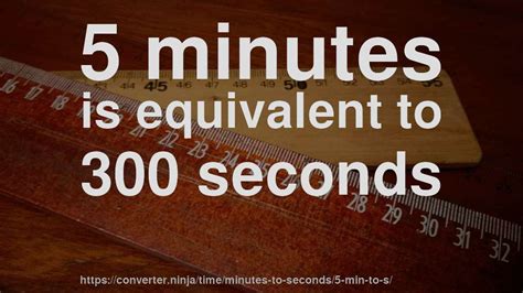 seconds in 5 mins