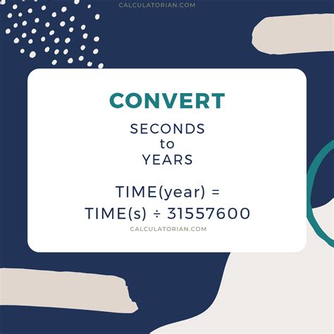 seconds to year conversion