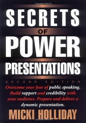 secrets of power presentations second edition Reader