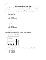 section 1 population dynamics study guide answers Kindle Editon