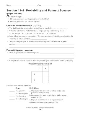 section 11 2 probability punnett squares answers Kindle Editon