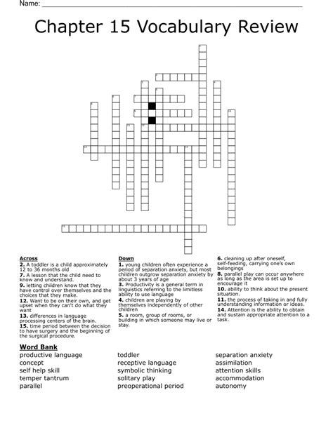 section 15 vocabulary review crossword answer Reader