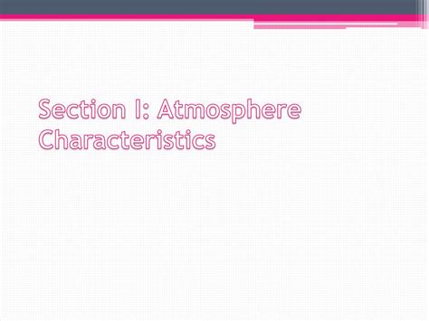 section atmosphere characteristics answers Doc