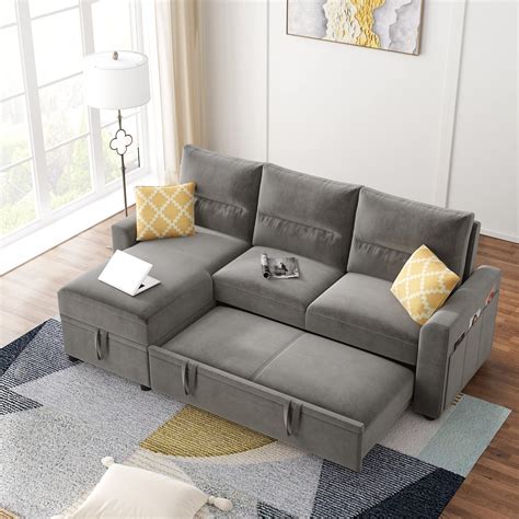 sectional sofa with bed and storage