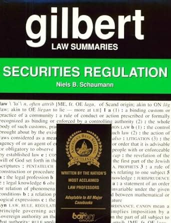 securities regulation gilbert law summaries Doc