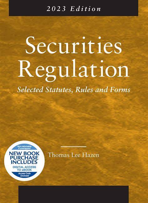 securities regulation selected statutes rules Reader