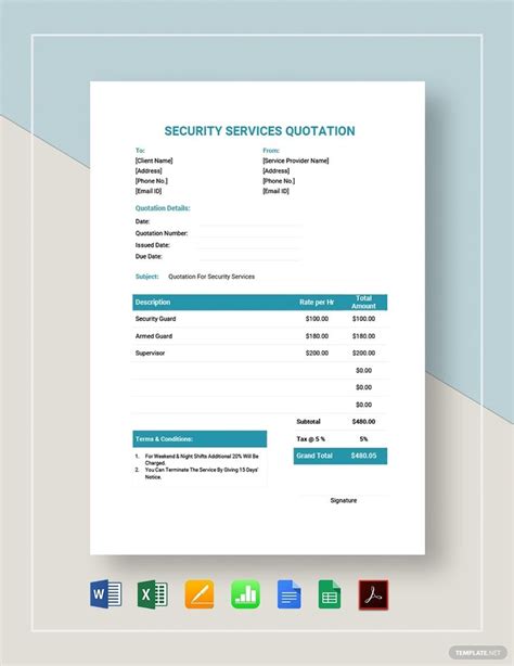 security service quotation sample Kindle Editon