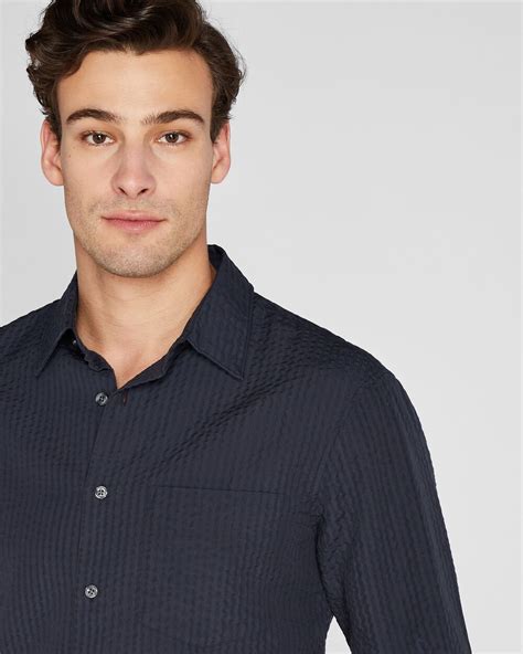 seersucker button down shirt