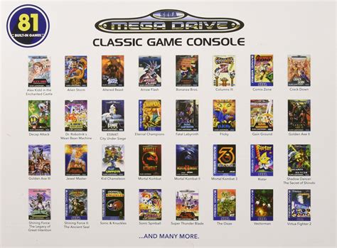 sega genesis classics game list