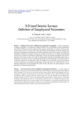 seismic methods institut francais du petrole publications Epub