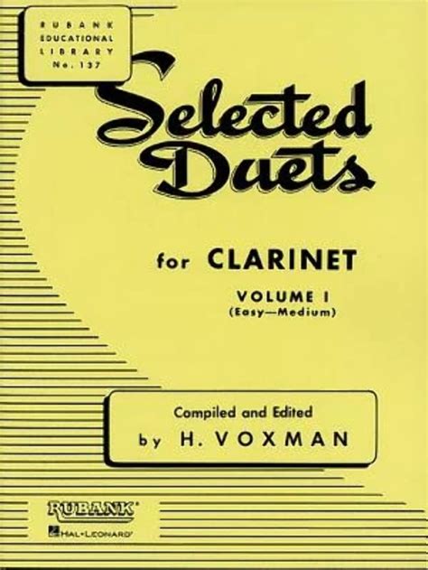 selected duets for clarinet volume 1 easy to medium rubank educational library Kindle Editon