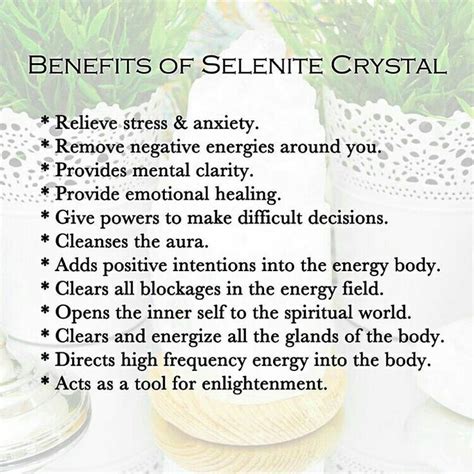 selenite crystal uses