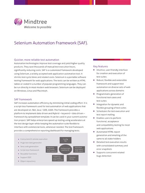 selenium automation framework saf mindtree Reader