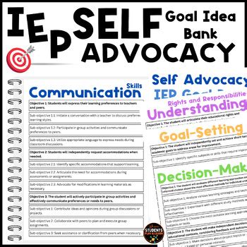 self advocacy iep goals