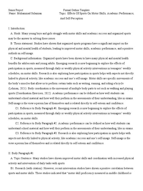 self esteem outline paper Epub