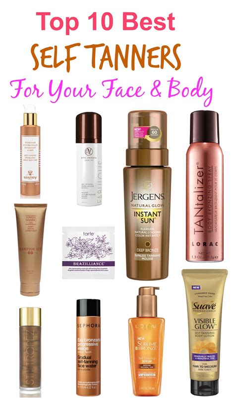 self tanning face products