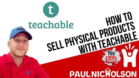 sell physical merchandies on teachable