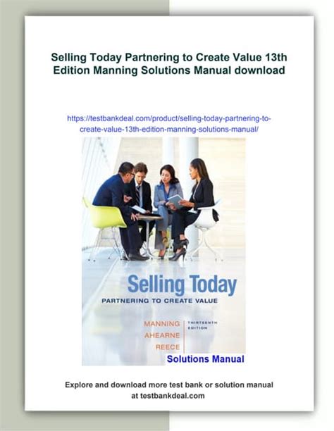 selling today partnering to create value 13th edition Reader