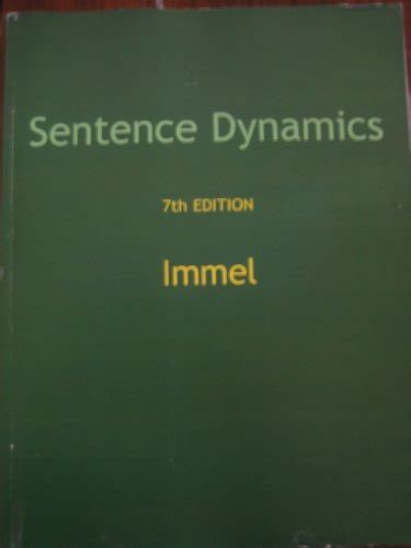 sentence dynamics 7th edition Kindle Editon