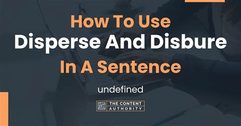 sentence of disperse