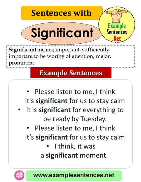 sentences for significant