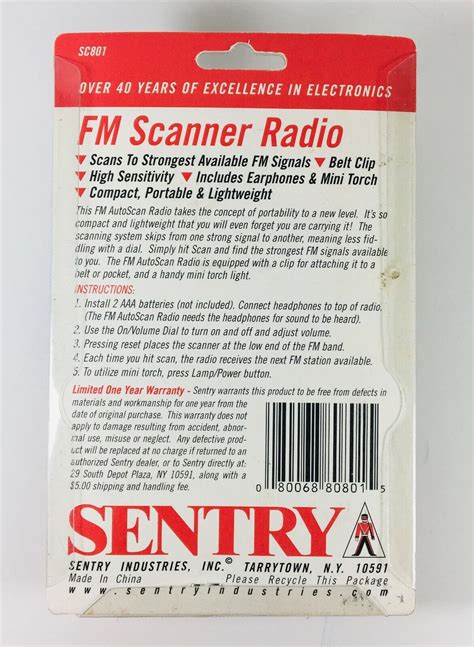 sentry sc801 radios owners manual Reader