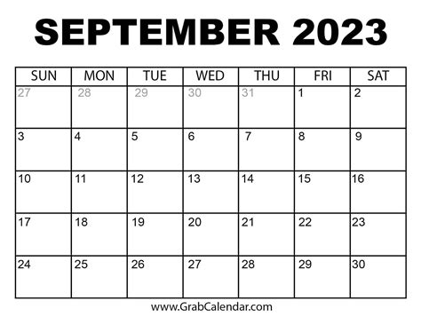 september 2023 calendar