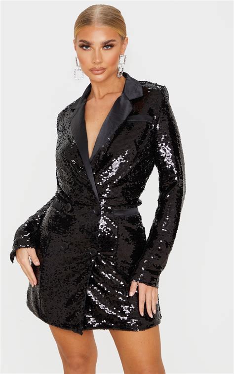 sequin blazer dress