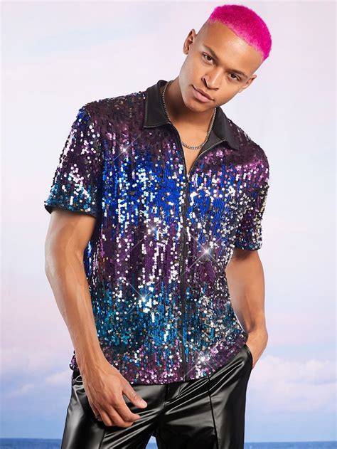 sequin shirt men