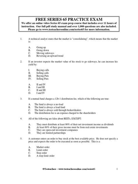 series 65 practice exam