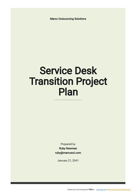 service desk transition plan template Ebook Reader