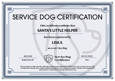 service dog certification online