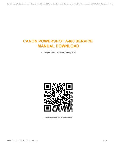 service manual canon a460 Doc