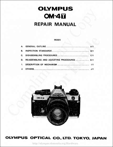 service manual digital camera olympus Doc