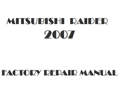 service manual for 2007 mitsubishi raider PDF