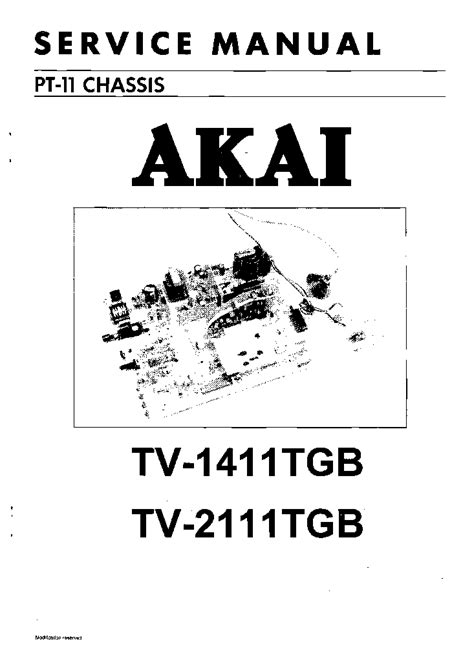 service manual for akai tv Reader