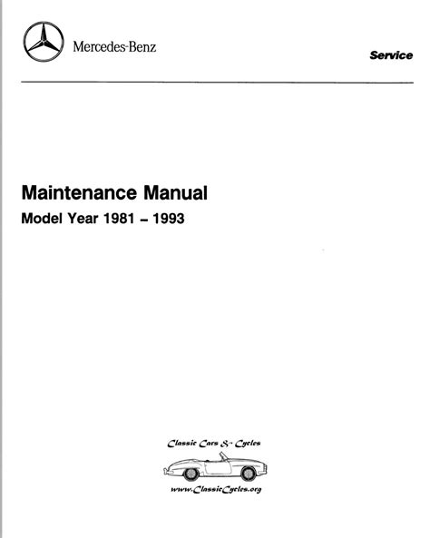 service manual for mercedes benz pdf Epub