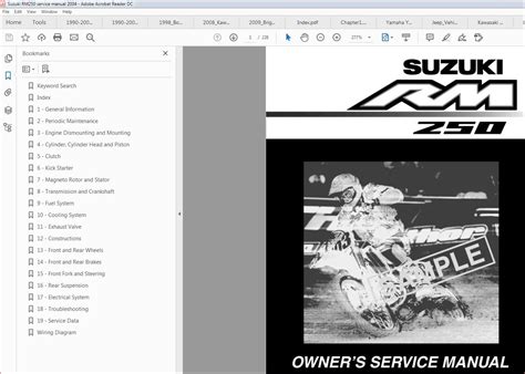 service manual for rm 250 PDF