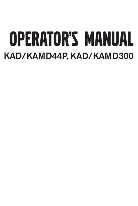 service manual kad 44 Epub