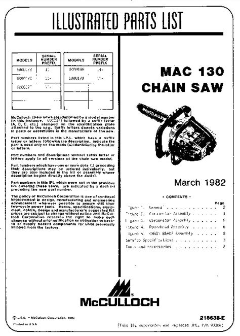 service manual mcculloch chainsaw Kindle Editon