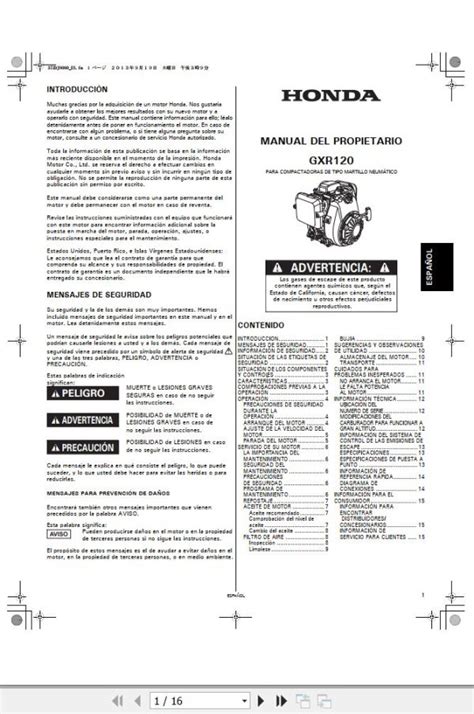 service manual of honda engine gx120 Doc