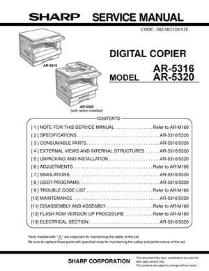 service manual sharp 5320 PDF
