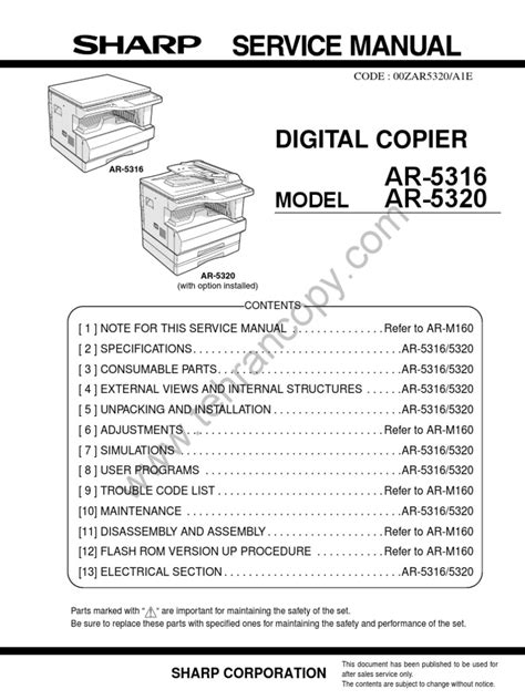 service manual sharp 5320 Reader