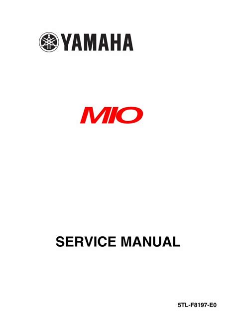 service manual yamaha mio j Kindle Editon