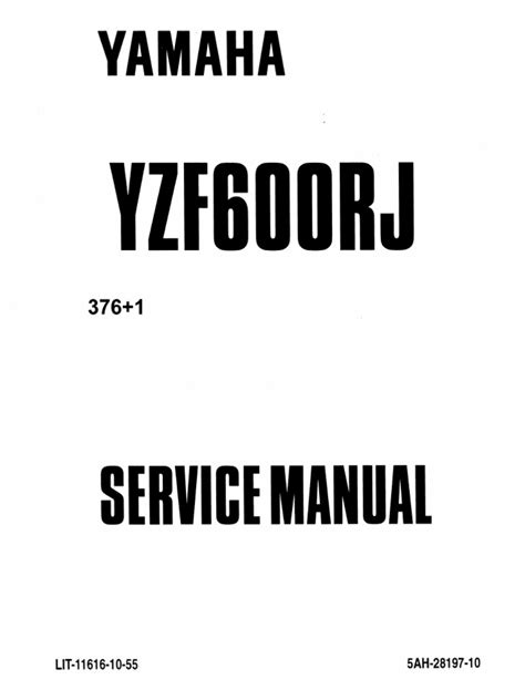 service manual yamaha yzf600r PDF