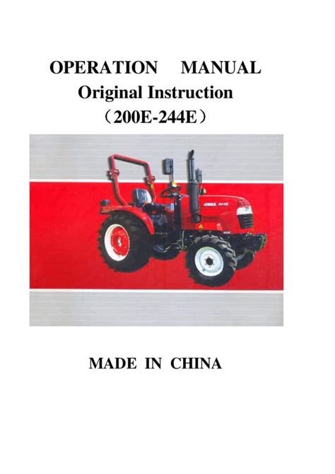 service manuals for jinma tractors Ebook Kindle Editon